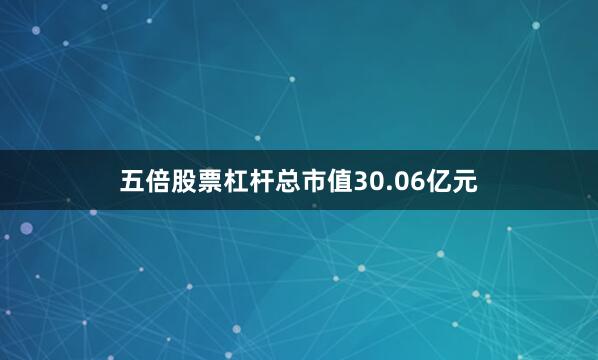 五倍股票杠杆总市值30.06亿元